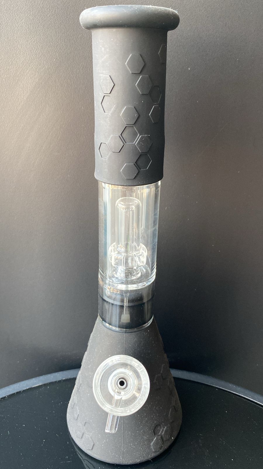 BONG SILICONG SINGLE PERC NEGRA