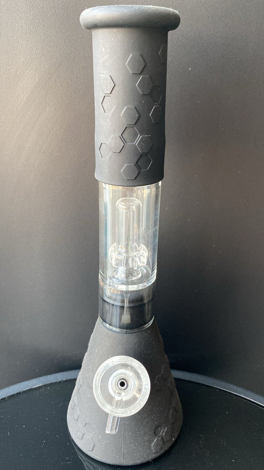 BONG SILICONG SINGLE PERC NEGRA