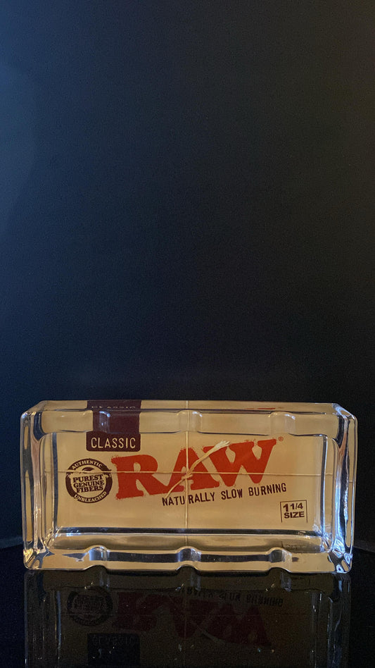 RAW GLASS ASHTRAY